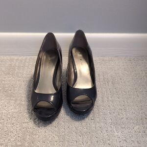 Bandolino Black Peep-Toe Heels Elegant Formal Wear